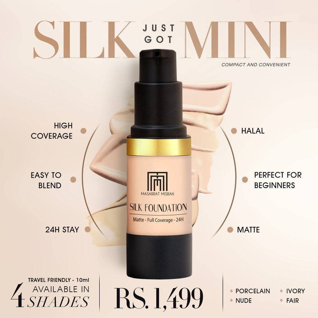 Masarrat Misbah Silk Foundation Now Available in 10 ML – Redefining Accessible Luxury